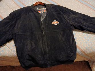 Super Bowl XXXV Suede Bomber Jacket