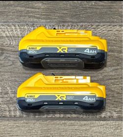 DEWALT 20v xr 4.0 batteries…..