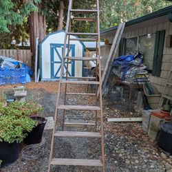 8 Foot Werner Wood Ladder