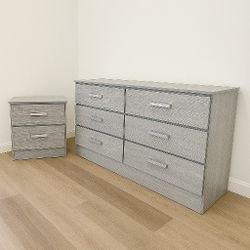 NEW wide DRESSER and a NIGHT STAND 👍 Assembled 