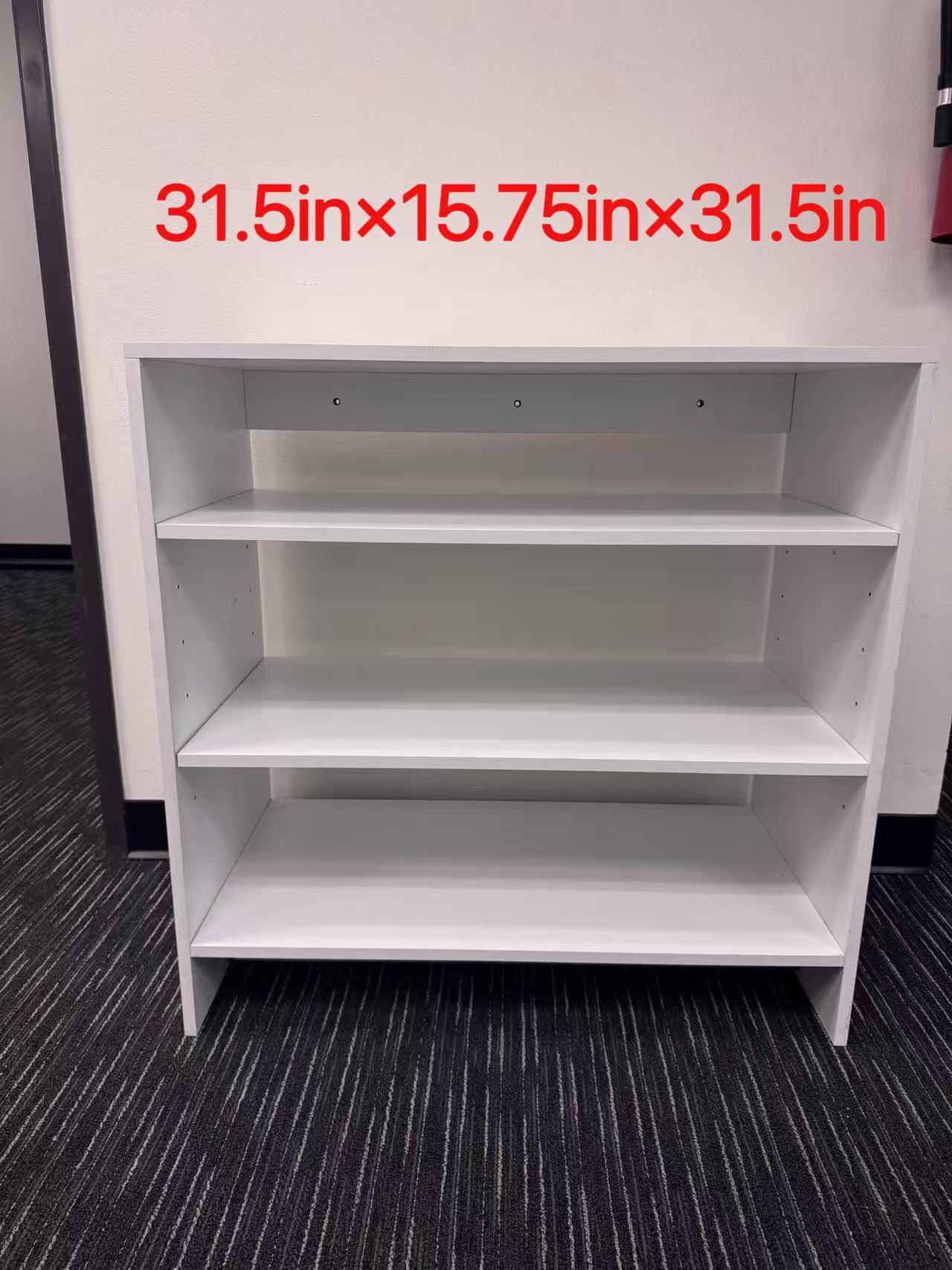 White 3-Tier Storage Shelf – 31.5” x 15.75” x 31.5” – Durable & Versatile Organizer