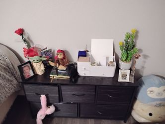 Fabric bins and hard top dresser