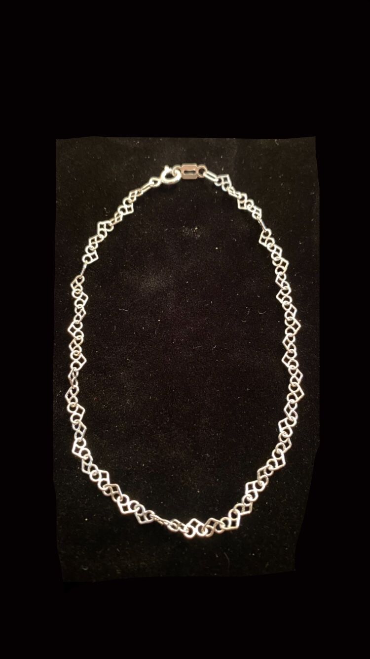 Sterling Silver  Hearts Anklet 