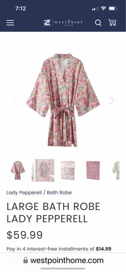 Lady Pepperell Large Floral Bath Robe