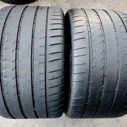 2 USED TIRES MICHELIN PS4S 295/30/19