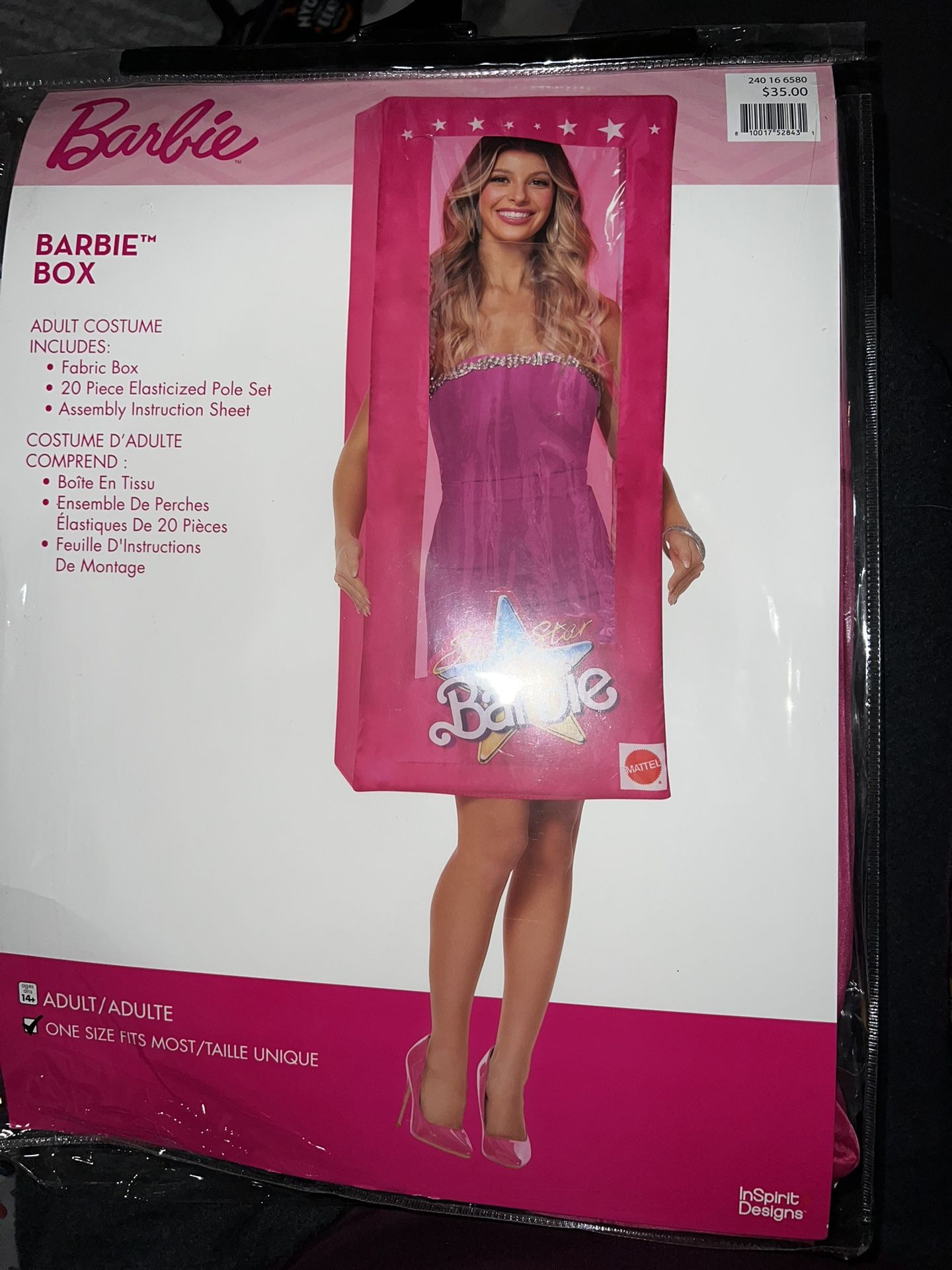 Brand NEW Barbie box Halloween Costume