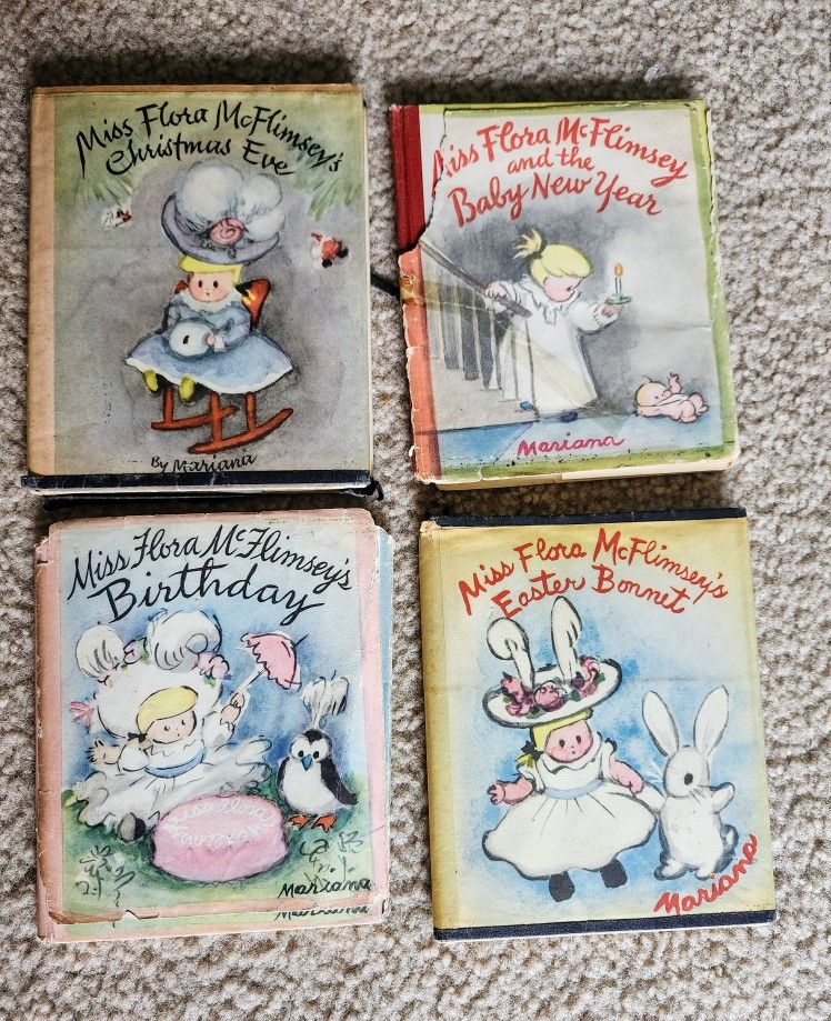 Lot Mariana Miss Flora McFlimsey Books Christmas/Easter/New Year/Birthday 1951