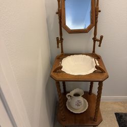 Vintage oak washstand