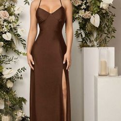 Brown Satin Dress XS/S