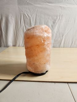 Himalayan Secrets Salt Lamp Wood Base Natural Pink Crystal Dimmer Switch Night Light