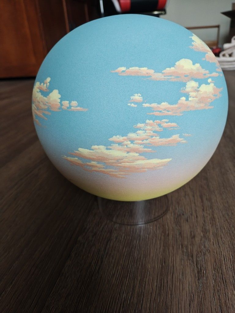 Don Jones Hand Painted Ceramic Globe With Stand