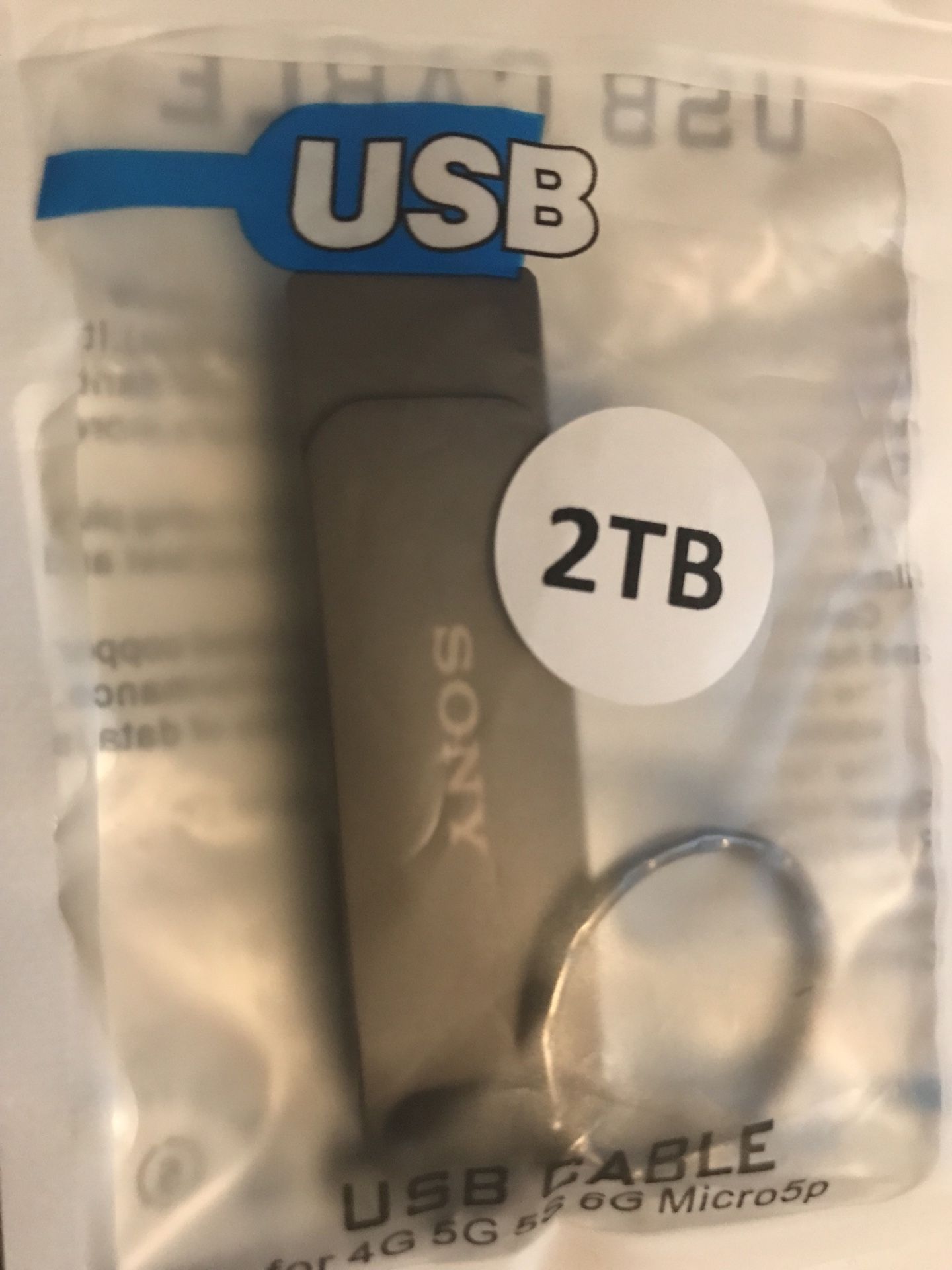 2TB Sony USB PenDrive High Speed Type C Flash Drive 2 In One