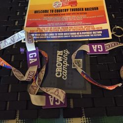 Country Thunder 3 Wristbands And Crown Camping
