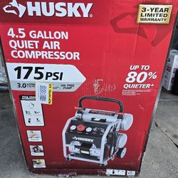 Husky 4.5 Gal. Portable Electric Quiet Air Compressor