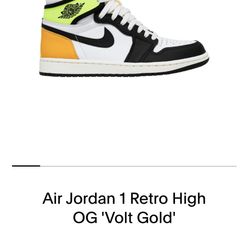 Air Jordan 1 RETRO High OG  “VOLT GOLD”