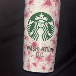 Starbucks Washington DC Cherry Blossom Coffee Double Wall Ceramic Mug
