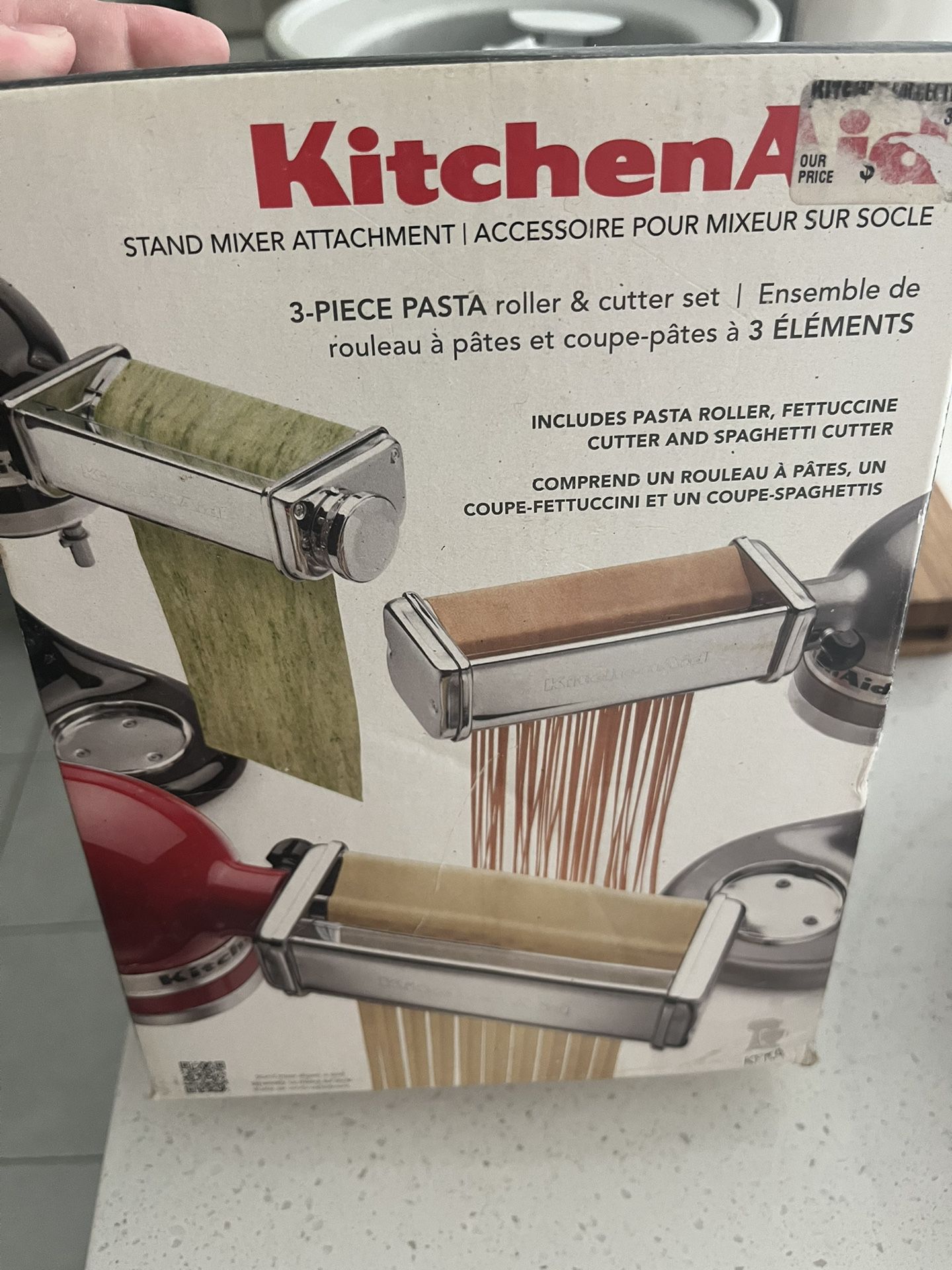 KitchenAid 3-Piece Pasta Roller & Cutter Attachment Set