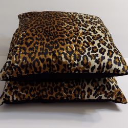 Pair Animal Print Decorative Pillows