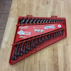 Milwaukee Combination SAE Wrench Mechanics Tool Set (15-Piece)