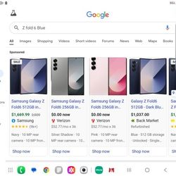 Z Fold 6 Blue 256gb