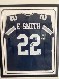 Emmitt Smith framed signed jersey with COA