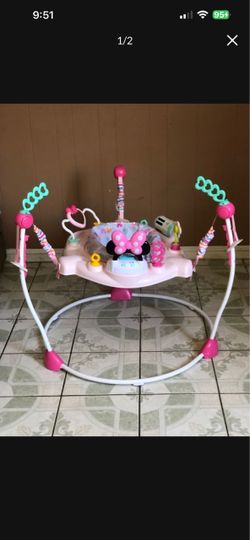 LIKE NEW MINNIE MOUSE BABY ACTIVITY JUMPER MUSIC LIGHTS AND SONGS WORKS!!!!