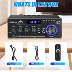 (2,996)

Daakro

AK45 Stereo Audio Amplifier, 300W Home 2 Channel Wireless Bluetooth 5.0 Power Amplifier System, Home Amplifiers FM Radio, USB, SD Car