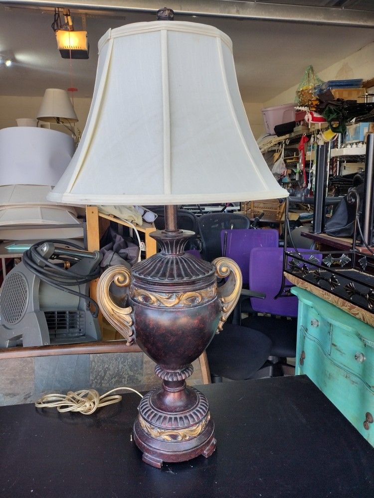 The Gaudiest Ugliest Bronze Purple Gold Table Lamp Arabian Nights