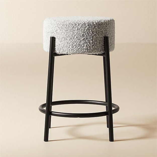 CB2 Peg Upholstered Counter Stools