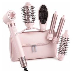 MESCOMB 6 in 1 Hot Air Styler Wrap with Auto Curlers,Fast Drying Powerful Hair Styler&Straightener, Volumizing/Curling & Fast Styling Tool, No Heat Da