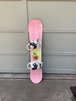 Snowboard with Bindings - Size 137cm