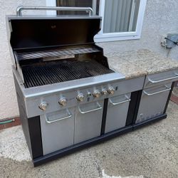 Master Forge BBQ Grill And Fridge Combo 