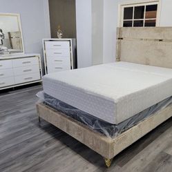 New 4pc Bedroom Set In Box- FREE MATTRESS AVAILABLE