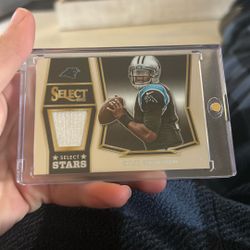 Cam Newton Select Stars Jersey Piece Card 