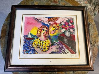 Zamy Steynovitz Signed Limited Edition Lithograph "The Piano Muse"