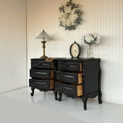 Bombe Nightstands - Bedroom Set - Dresser Set - Night Stand Set - French Provincial 