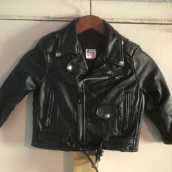 Kid Real Leather Jacket Med Size 