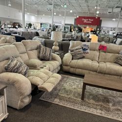 [OM] 🟪 Only $45 initial then take it home 🏡 Brand New Ashland 2 Piece Reclining Sofa And Loveseat 