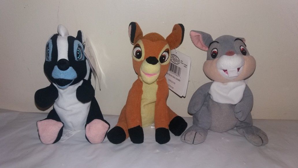 Disney Bambi with tag complete set Beanie Babies