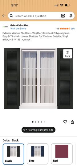 Brand New Window Shutters