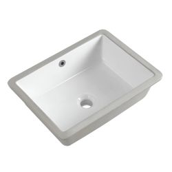 Undermount Bathroom Sink Small Rectangle White Ceramic Bathroom Sink with Overflow (18.3"x13.8") KARAMAG-8018  BRAND NEW / NEVER USED 