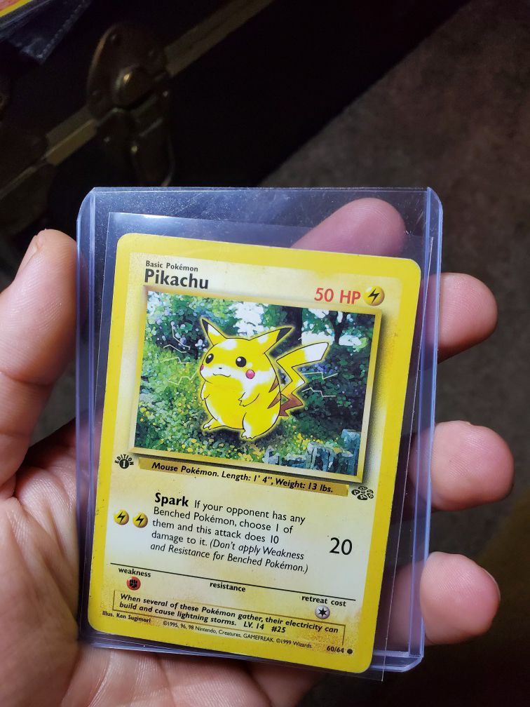 Pokemon card 1st edition jungle pikachu