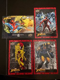Marvel Spider-Man Upper Deck Trading Cards Lot of 4