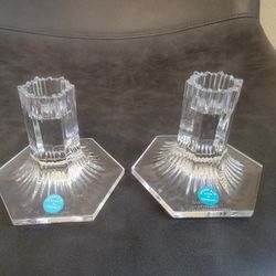 TIFFANY & CO. CRYSTAL CANDLE HOLDERS