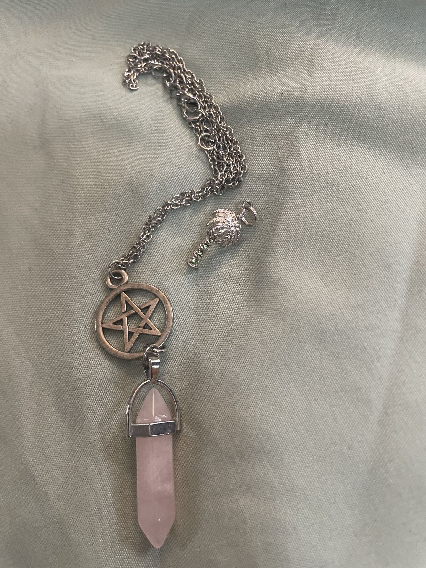 Quartz Necklace And Charm