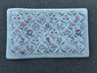 Kitchen comfort mat country floral cream muted
