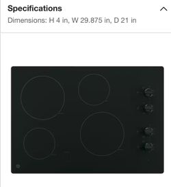 GE Electric Cooktop