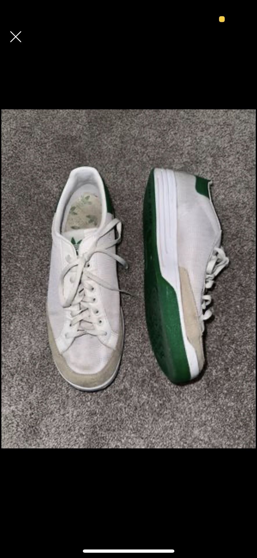 Adidas Rodd Laver Shoes - Size 12, Green/white