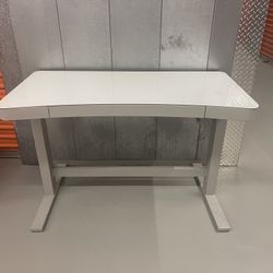 Modern Adjustable Standing Desk w/ Dry Erase Glass Top & WIRELESS CHARGER - $275
