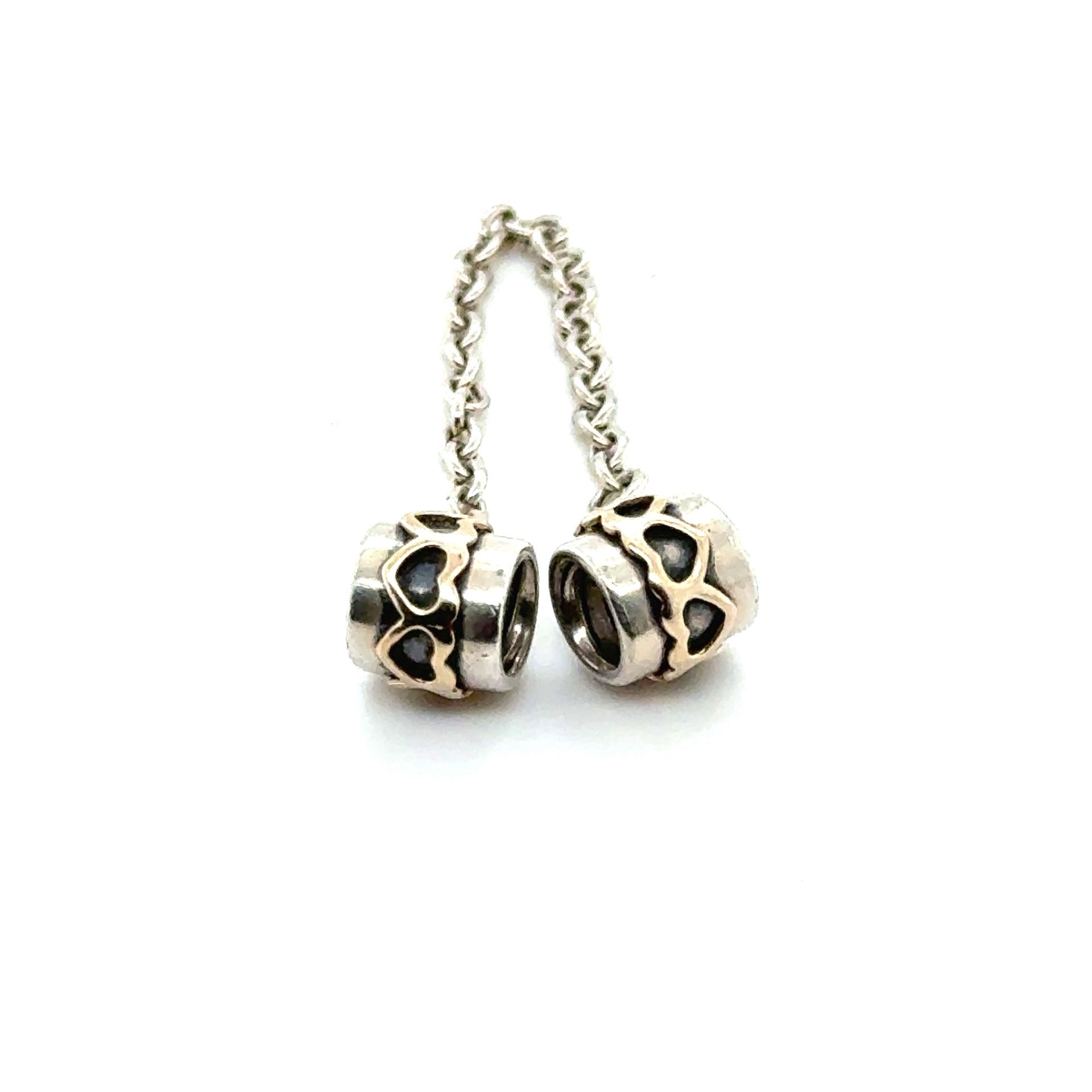 Pandora Two-Tone Hearts Safety Chain